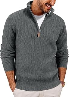 NORTHWIND Men High Neck Zipper Full Sleeve Cotton Knitted Winter Sweater for Man Pullover Sweater Sweaters for Men Winter