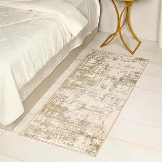 Saral Home ANI Modern Soft Pile Runner, Beige. 45x110 cm