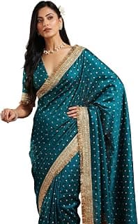 LOROFY Women's Chiffon Buta Saree (With Blouse)