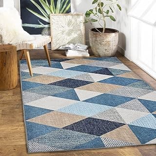 ishro home Carpet for Hall, Premium Rug for Living Room, Carpet for Bedroom/Living Area/Home with| Anti Slip Backing | Machine Washable (Crystals, 3x5 fts)