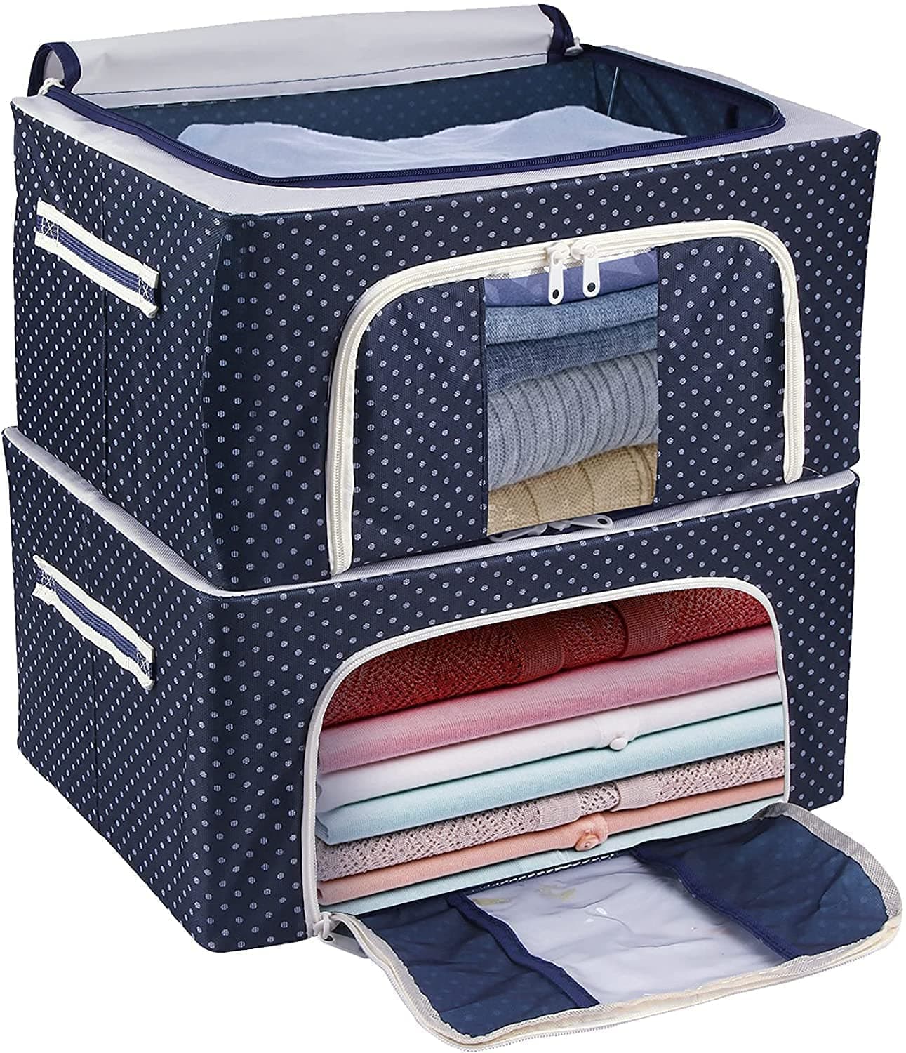 WIDE MART 24l Cloth Storage Box Organize with Style and Efficiency - Versatile Storage Organizer