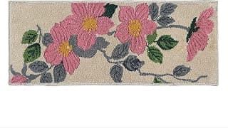Saral Home Beige Cotton Handtufted Runner with Strong Carpet Backing - 45X120 cm