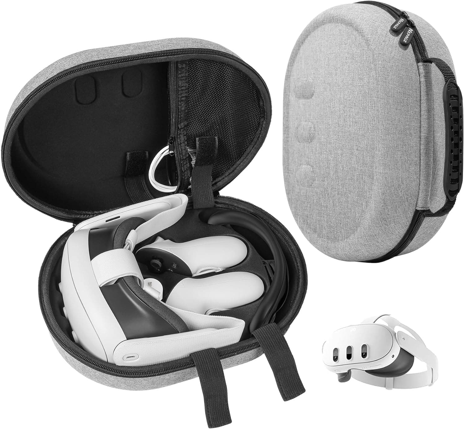 New World Hard Carrying Case, Travel Bag, Storage Bag Compatible with Oculus Meta Quest 3 /3S VR Headset,Suitable for Travel and Home Storage with Mesh Pocket Storage Space for Meta Quest 3,Quest 3S
