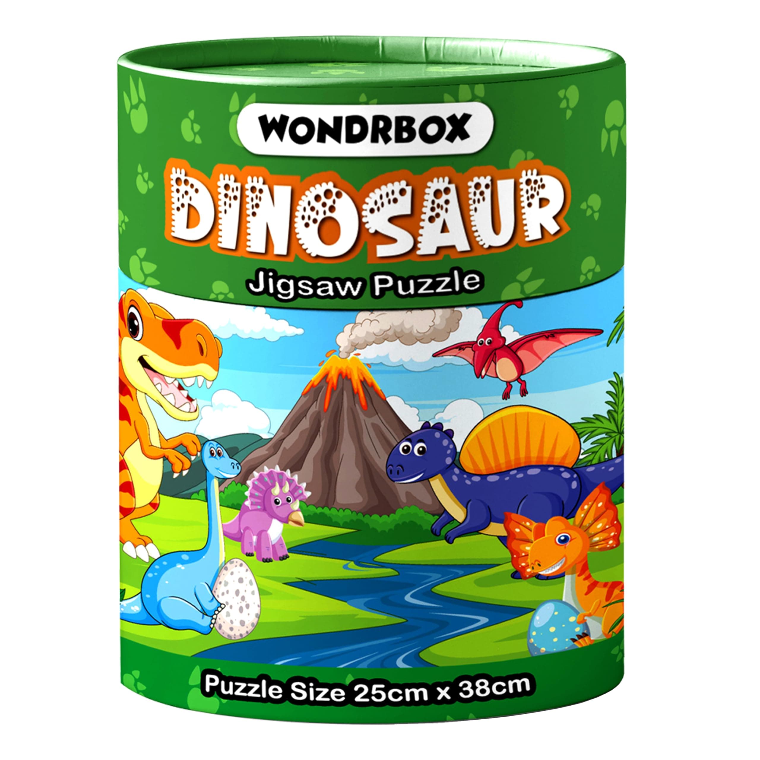 WONDRBOX Jigsaw Puzzle Educational and Learning Toy Gift for Kids for Age 5 6 7 Years Boys and Girls | 60 Pieces | Size 15X10 Inches (Dinosaur)