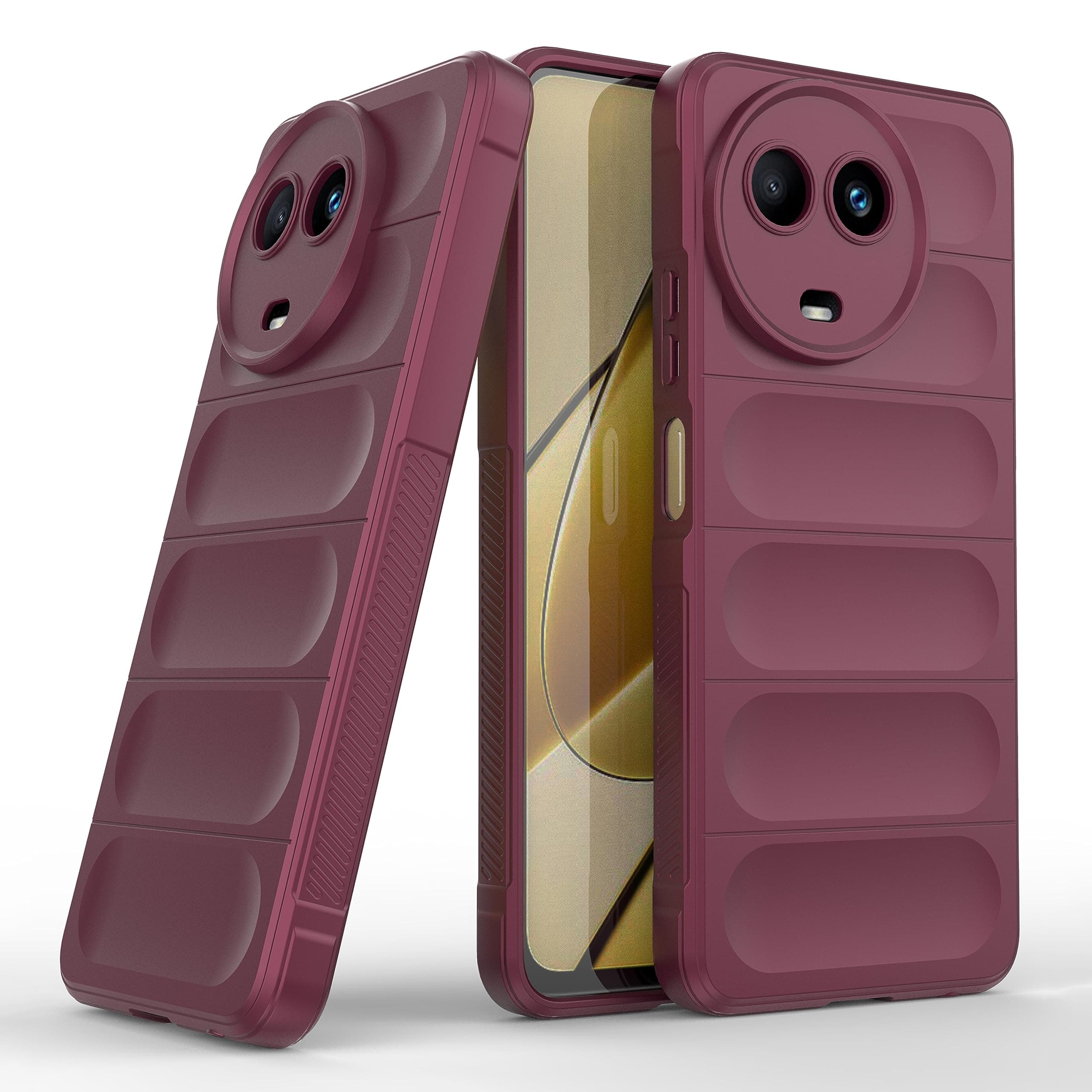 AmazonBasics Back Case Cover for Realme 11x 5G (Silicone_Plum)