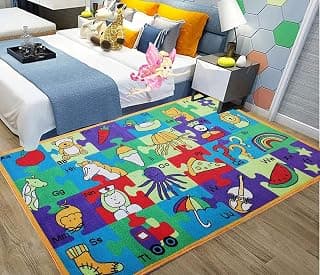 Status Contract Kids Rug Play Crawl Floor Anti Skid mat Children's Educational, English Alphabet Leaning A - Z, Multi Colour Baby/Toddler Activity for Playing (Multi - Alphabet) 3 x 5
