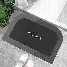 Story@Home Anti Skid Mat for Bathroom – Bathroom Mats Anti Slip & Floor Mat, Water-Absorbent Rubber Door Mate for Home, Suitable for Bedroom & Hall, Dark Green, 60 x 40 cm