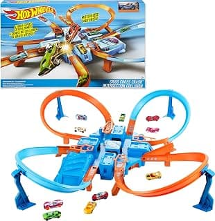 Hot Wheels Criss Cross Crash Trackset, Multicolor