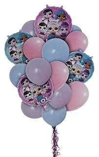 16 pcs Set of LOL Balloons for Children Surprise Birthday Balloon Bouquet Decorations Surprise Doll Banner Children’s Party for LOL