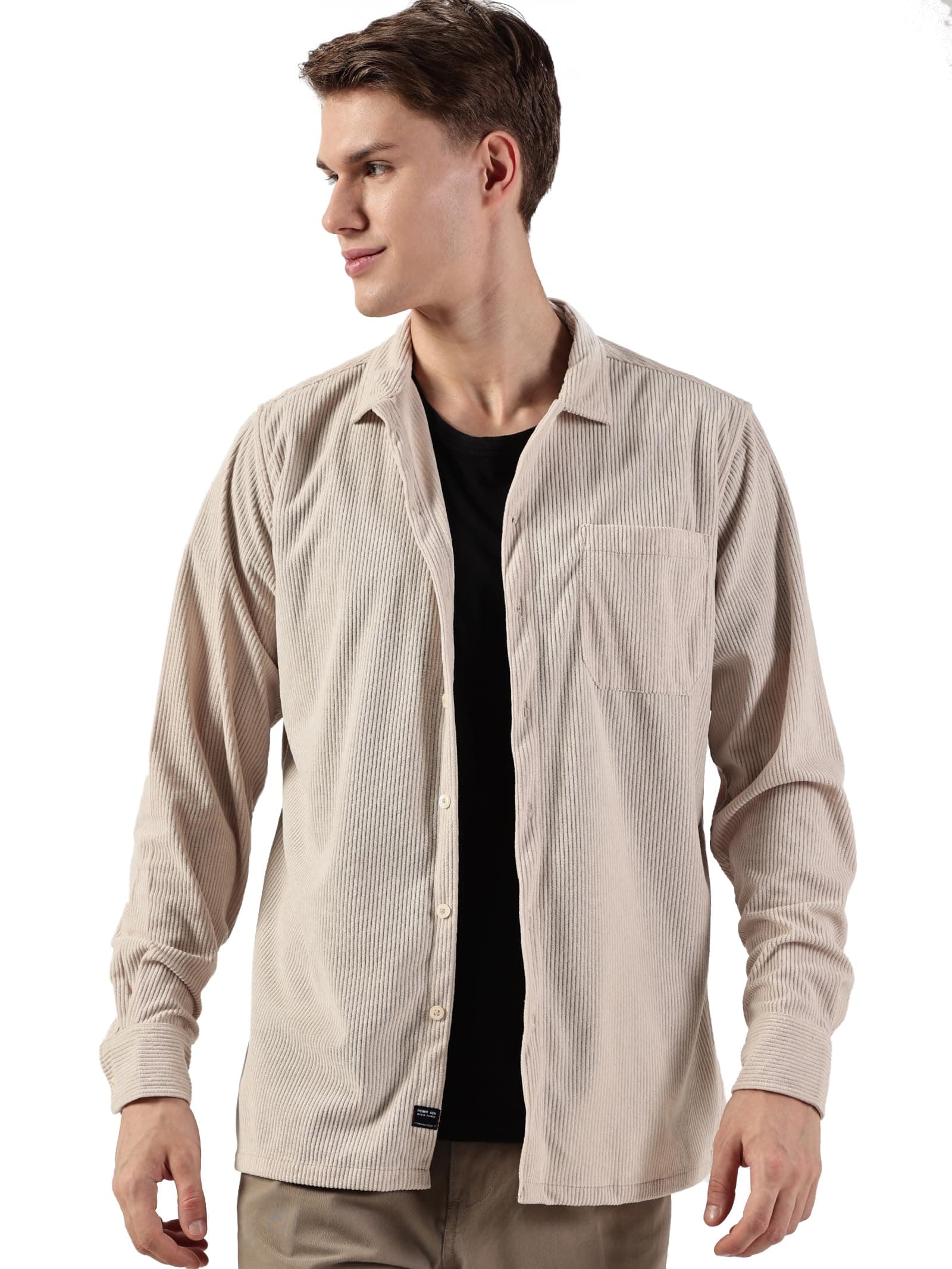 Thomas Scott Men’s Premium Slim Fit Oversized Corduroy Shacket