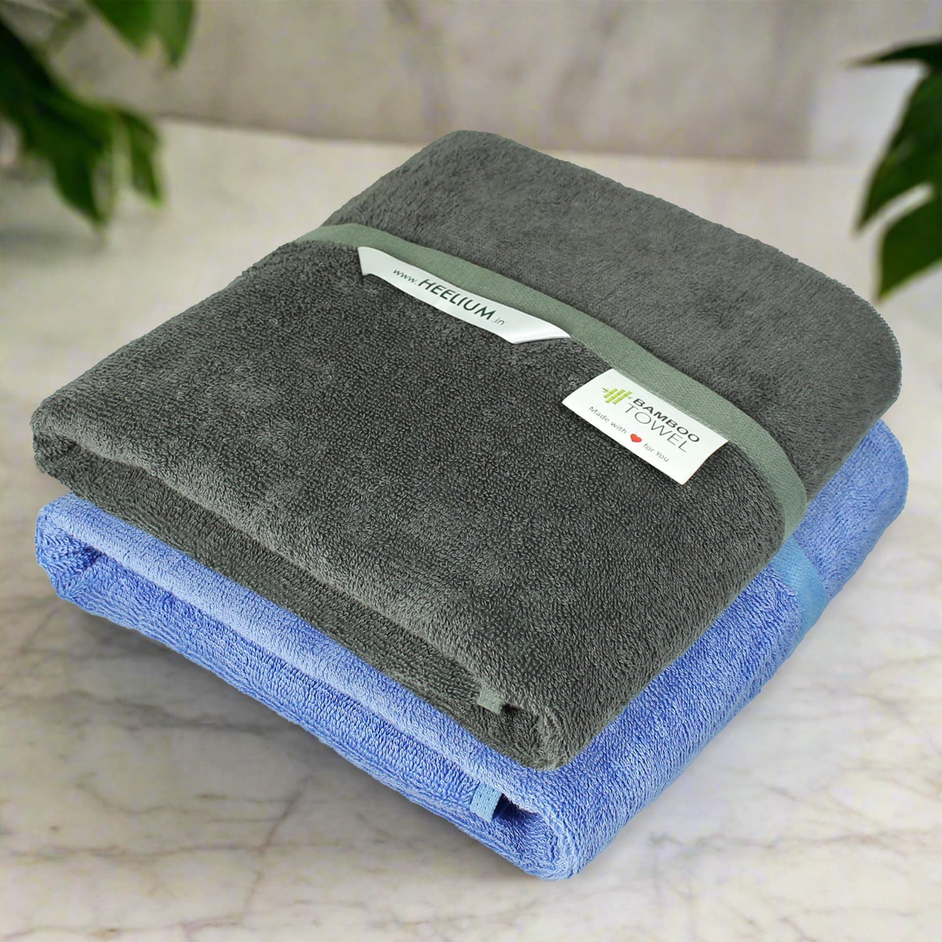 HEELIUM Bamboo Bath Towel | 3X Softer & Quick Drying | 400 GSM -140 X 70 Cm