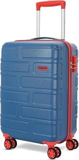 American Tourister Bricklane+ | Small Size Cabin Trolley Bag (55cm) | 360° 8 Wheel Travel Luggage | Hard Case Polycarbonate (PC) Suitcase | Mounted Combination Lock | Cobalt Blue