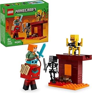 LEGO Minecraft The Nether Lava Battle Gamer Toy for Kids 21266 Building Blocks Toys for 6+ Gift for Boys and Girls