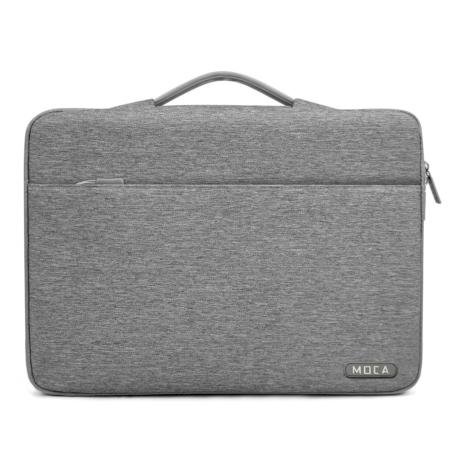 MOCA Waterproof Nylon Exterior with Soft V elvety Interior Sleeve Bag Pouch Carry Case for 15 15.4 15.6 inch Laptops (Grey, 15.6 Inch)