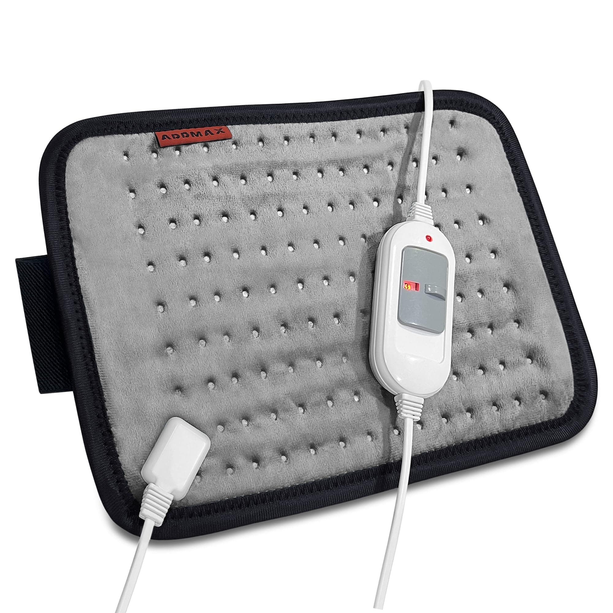 ADDMAX Electric Heating Pad for Pain Relief | Orthopaedic Heating Belt for Back, Lumbar, Stomach & Period Cramps | Heat Therapy Waist Belt with 3 Temperature Settings | Dark Grey