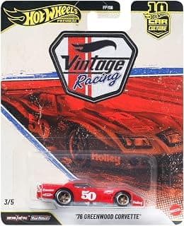 Hot Wheels Premium Car Culture Collectible Toy Car, 1:64 Scale Die-Cast Greenwood Corvette, Eurospeed Vehicle with Real Riders Tires