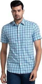 Colorplus Tailored Fit Medium Blue Formal Shirt for Men