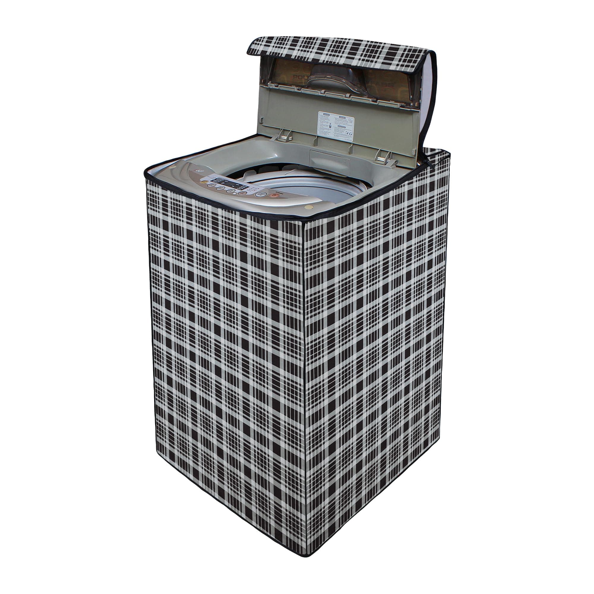 Lithara Top Load Fully Automatic Washing Machine Cover for LG, Samsung, IFB, Whirlpool, Suitable for 5 kg & 5.5 Kg - Waterproof, Dustproof Cover (Print-9)