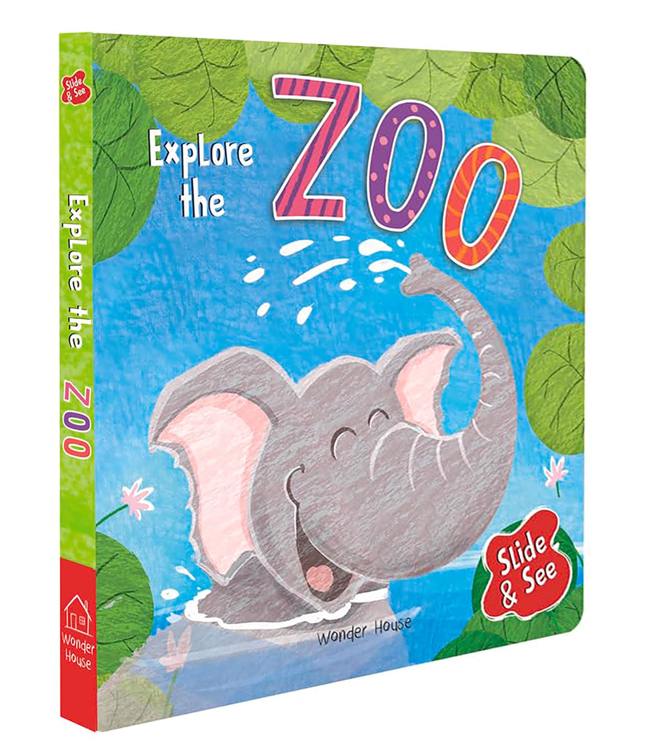 Slide And See - Explore The Zoo : Sliding Novelty Board Book For Kids