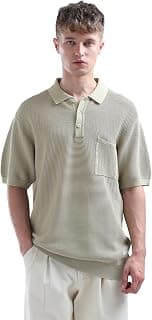 Flying Machine Men's Relaxed Fit Polo T-Shirt | Self-Design Pattern