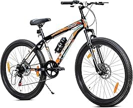 Leader Beast 26T Multispeed (7 Speed) Mountain Bike with Front Suspension & Dual Disc Brake - MATT_Black_SEA Green, Ideal for 12 + Years,Mountain Bike,Mens,Front,18 inches