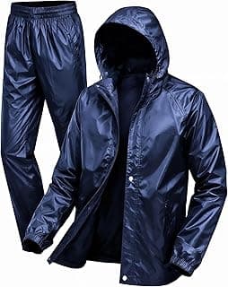 La' exclusivite Mens Raincoat Suit with Pant set Classivo Series | Waterproof Lightweight Breathable Rain Wear | Elastic Cuff & Waterproof Zipper Raincoat for men waterproof