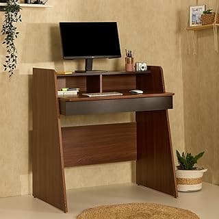 Green Soul Ripple Ergonomic Study Table with Monitor Riser, Storage Drawer, Wide Legs, IS-3087 Engineered Wood, Computer/Writing Desk for Home, Adults & Students, Rolex Brown, 3 Year Warranty