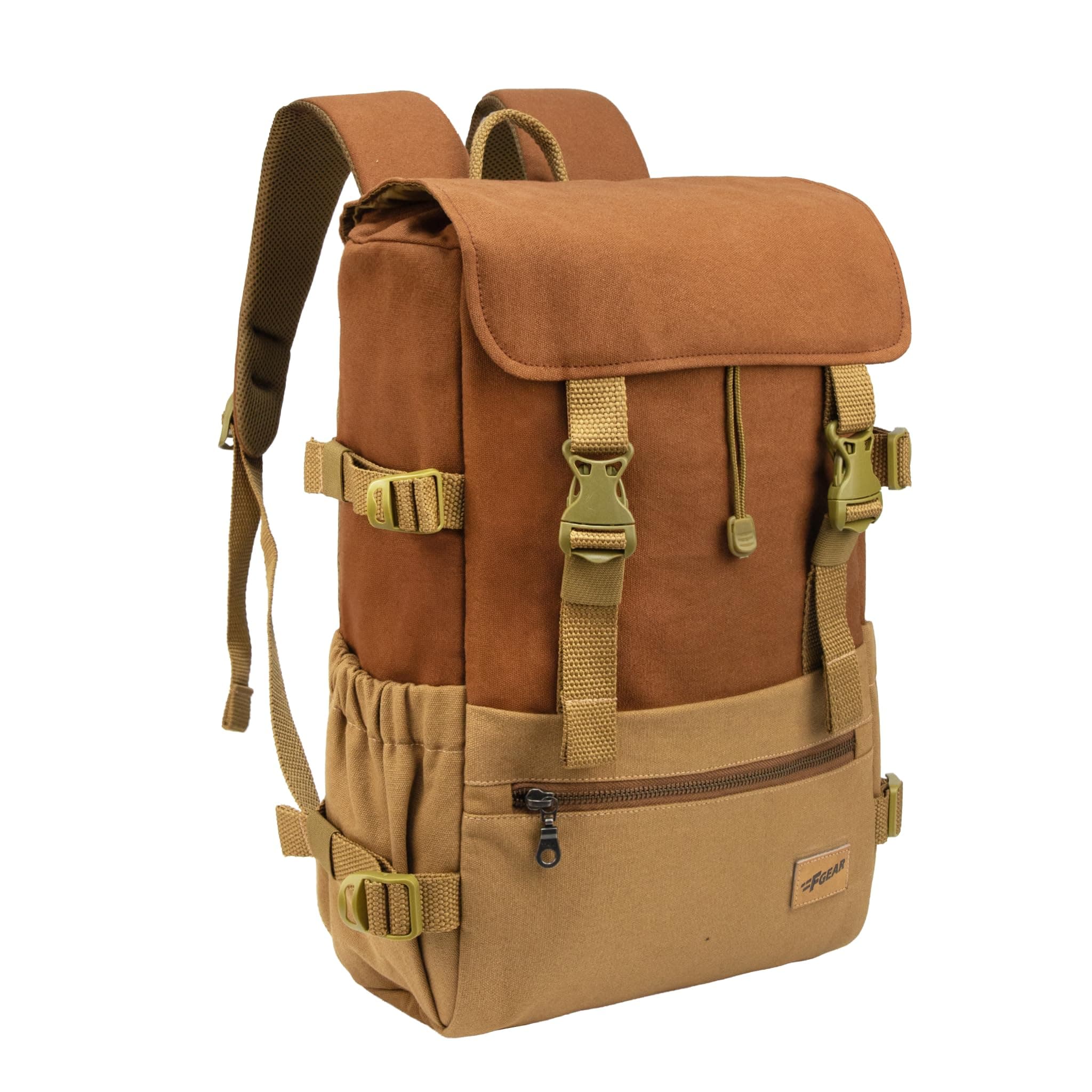 F Gear Canyon 18L Premium Canvas Laptop Backpack|Water-Resistant Fashionable Travel, Office & College Bag, Padded Laptop & Tablet Sleeves Fits Upto 17 Inch Laptop|Men & Women