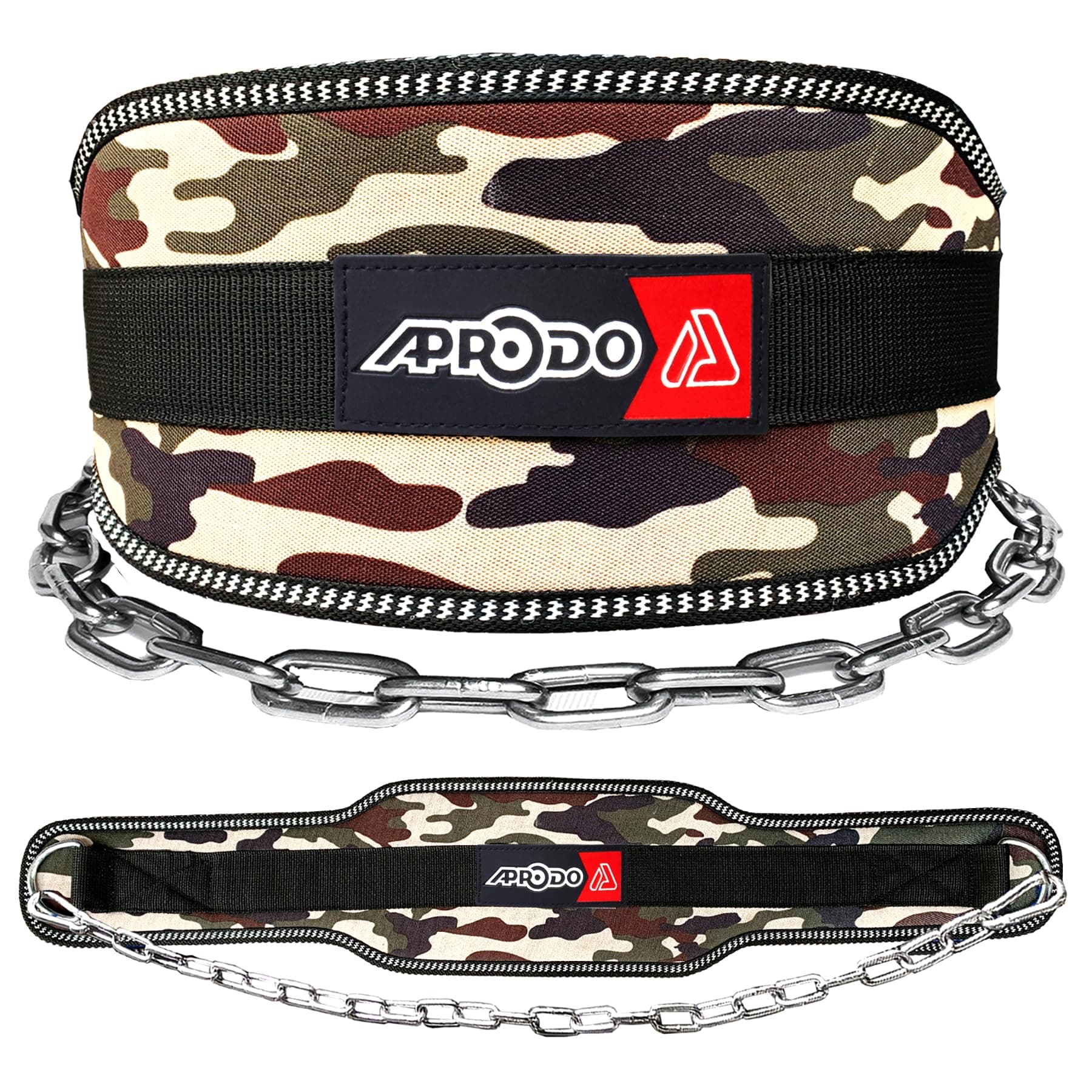 APRODO Gym Dip Belt for Weight lifting with Steel Chain 36" (Free Size) | Heavy Duty Steel Chain Dip Belt | Gym Belt for Weightlifting | Gym Belt for Weighted Pullups, Dips, Calisthenics Powerlifting, and Strength Training