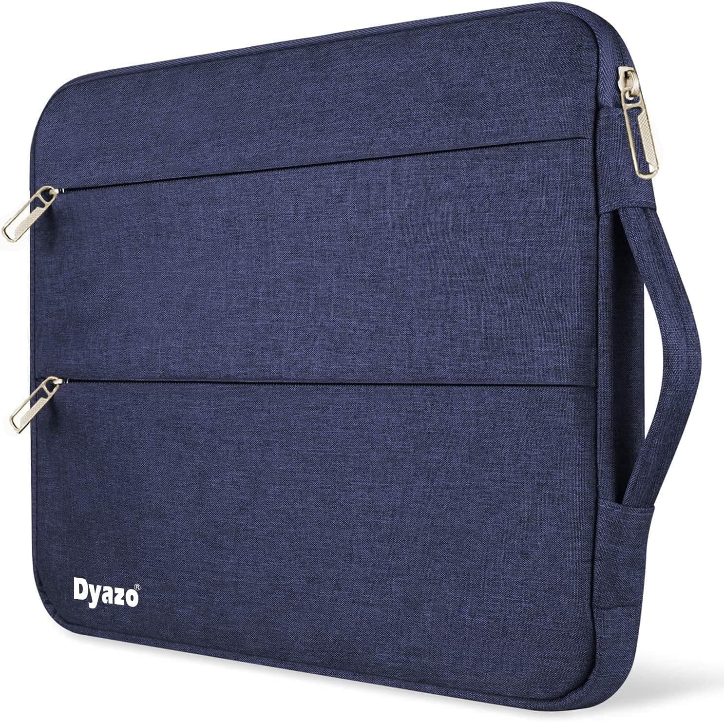Dyazo 14.1 Inch Laptop Sleeve Case with Handle & Two Front Pockets | Protective Notebook Cover Compatible for MacBook, Lenovo, HP, Dell, Asus, Acer & Other 14" Laptop & Notebooks (Blue)