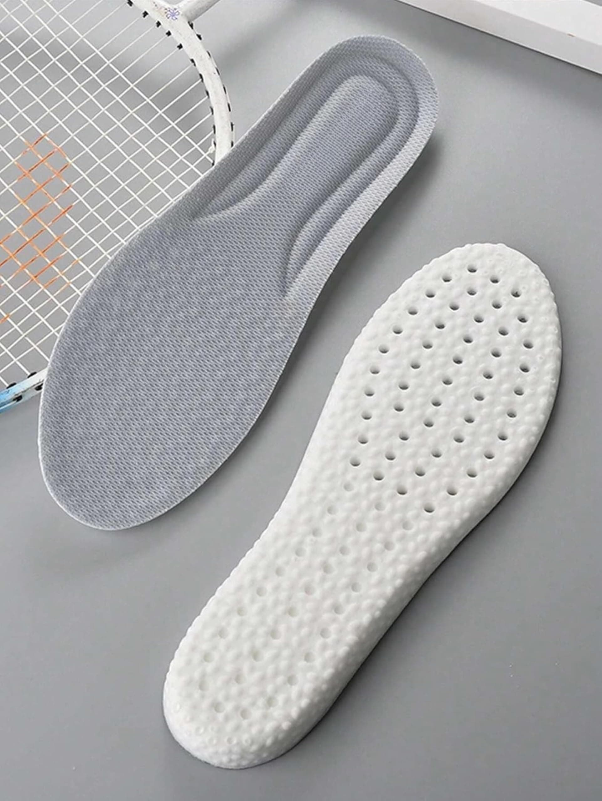 Purastep Memory Foam Shoe Insoles, Elastic Shock Absorbing Height Increasing Sports Shoe Insoles For Men And Women Cuttable Soft Breathable Honeycomb Orthotic Replacement Inserts | UK 10-11 | 1 Pair