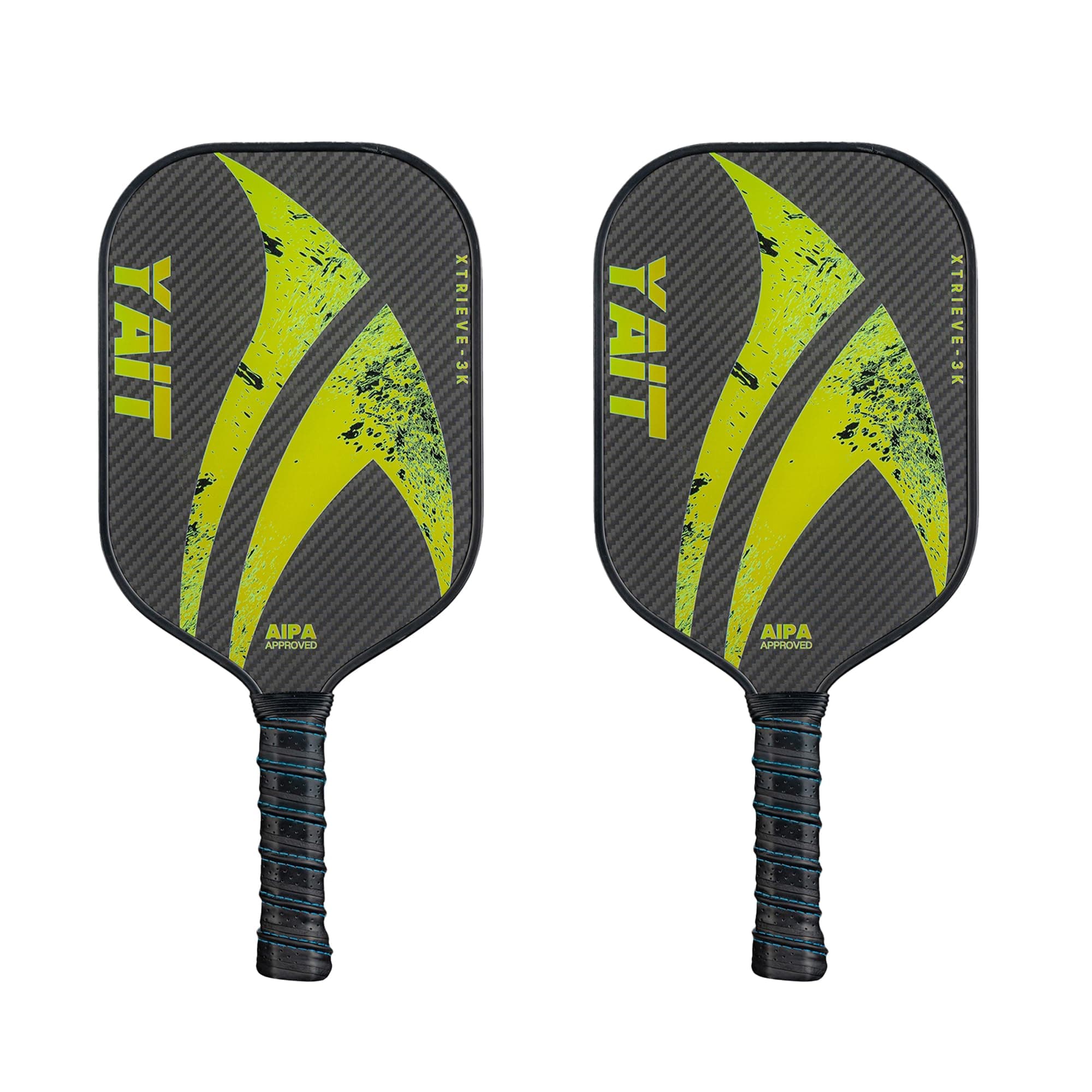 Xtrieve-3K Pickle Ball Racket Set of 2 | 16mm 3K Carbon Fiber Woven Surface (T700) | Highly Dense 8mm PP Honeycomb Core | Enhanced Power | AIPA Approved Paddle of USAPA Standards