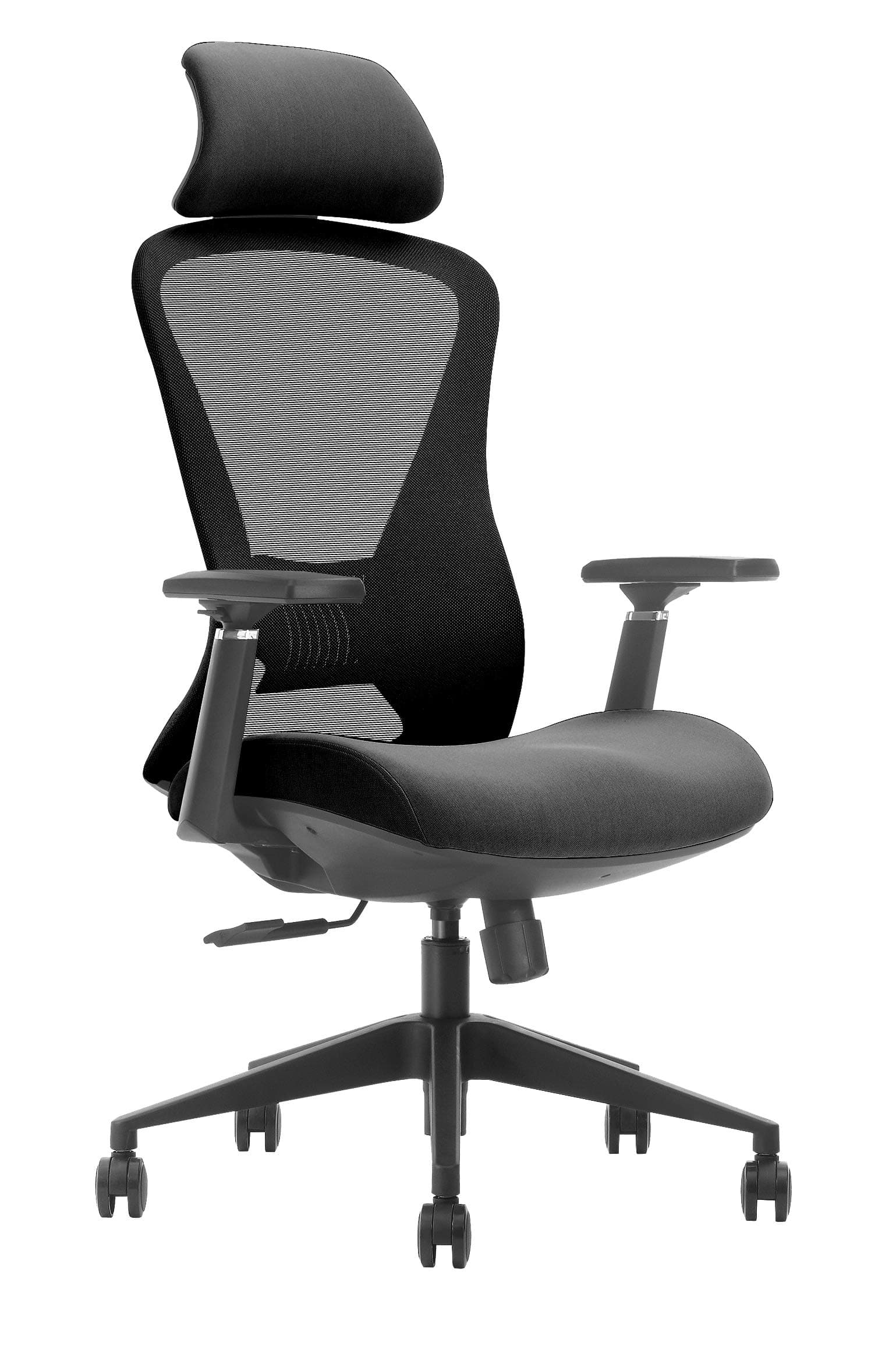 DeckUp Athena High Back Executive Mesh Office Chair (Black, BIFMA Certified,3 Years Warranty)