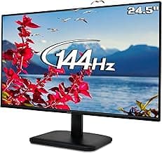 Acer EK251Q P6 24.5 Inch Full HD IPS LED Monitor | 144Hz Refresh Rate | 1ms VRB | AMD FreeSync | ZeroFrame Design | sRGB 99% | Flicker-Less & BlueLightShield | HDMI & VGA | Tilt Adjustable, Black