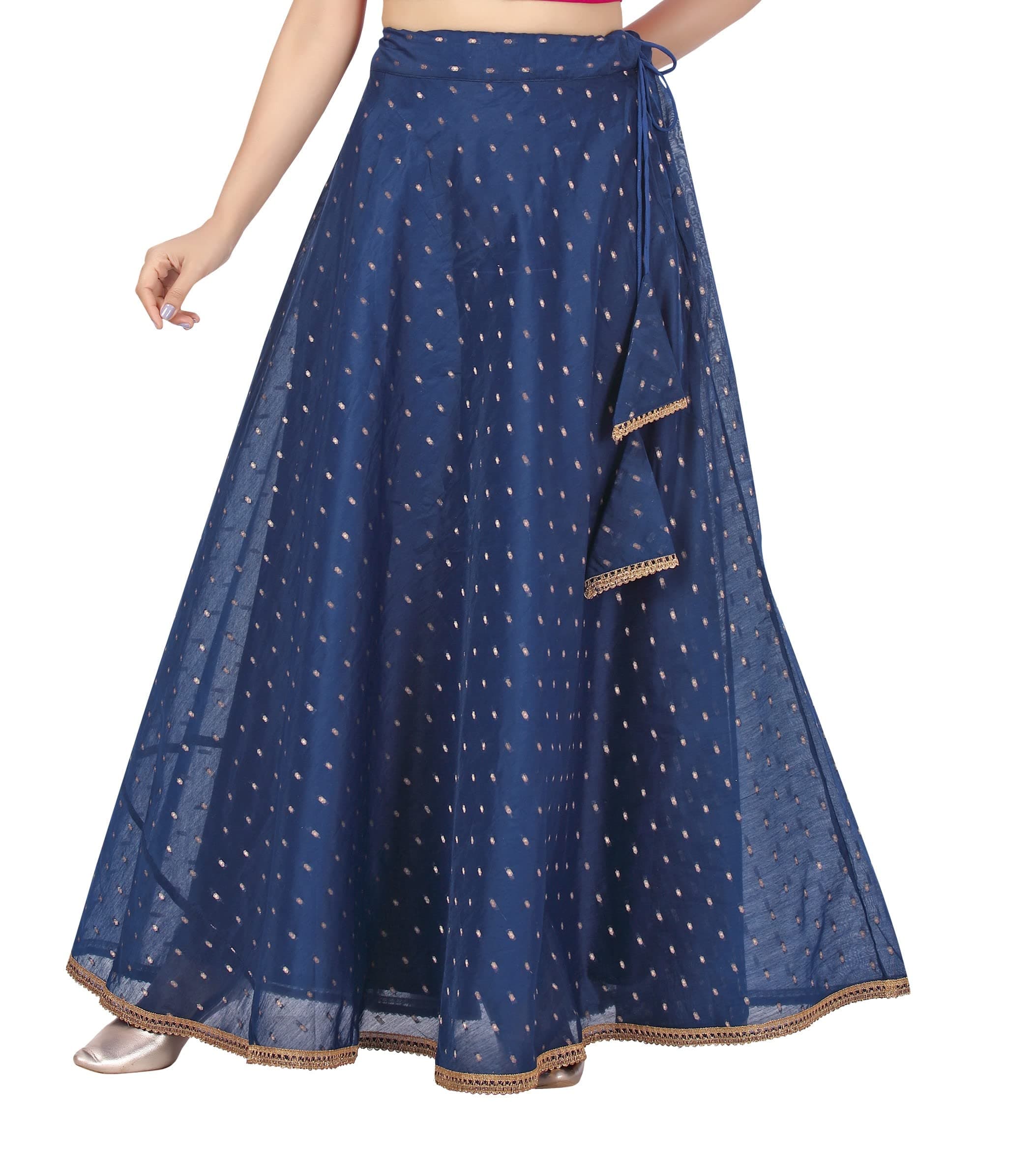 Studio Shringaar Women's Polyester Maxi Skirt