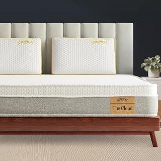 SleepyCat Cloud Mattress | Plush EuroTop with Quilted Memory Foam & Responsive Latex | Hotel-Like Comfort | Hypoallergenic Bamboo Fabric | Medium Soft Feel|10-Year Warranty|King Size(78x72x8 Inches)