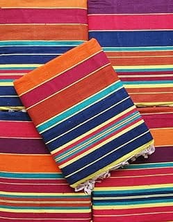 GANGJI Striped Carpet (Multicolour, Cotton, 89 X 55 Inches), Large Rectangle