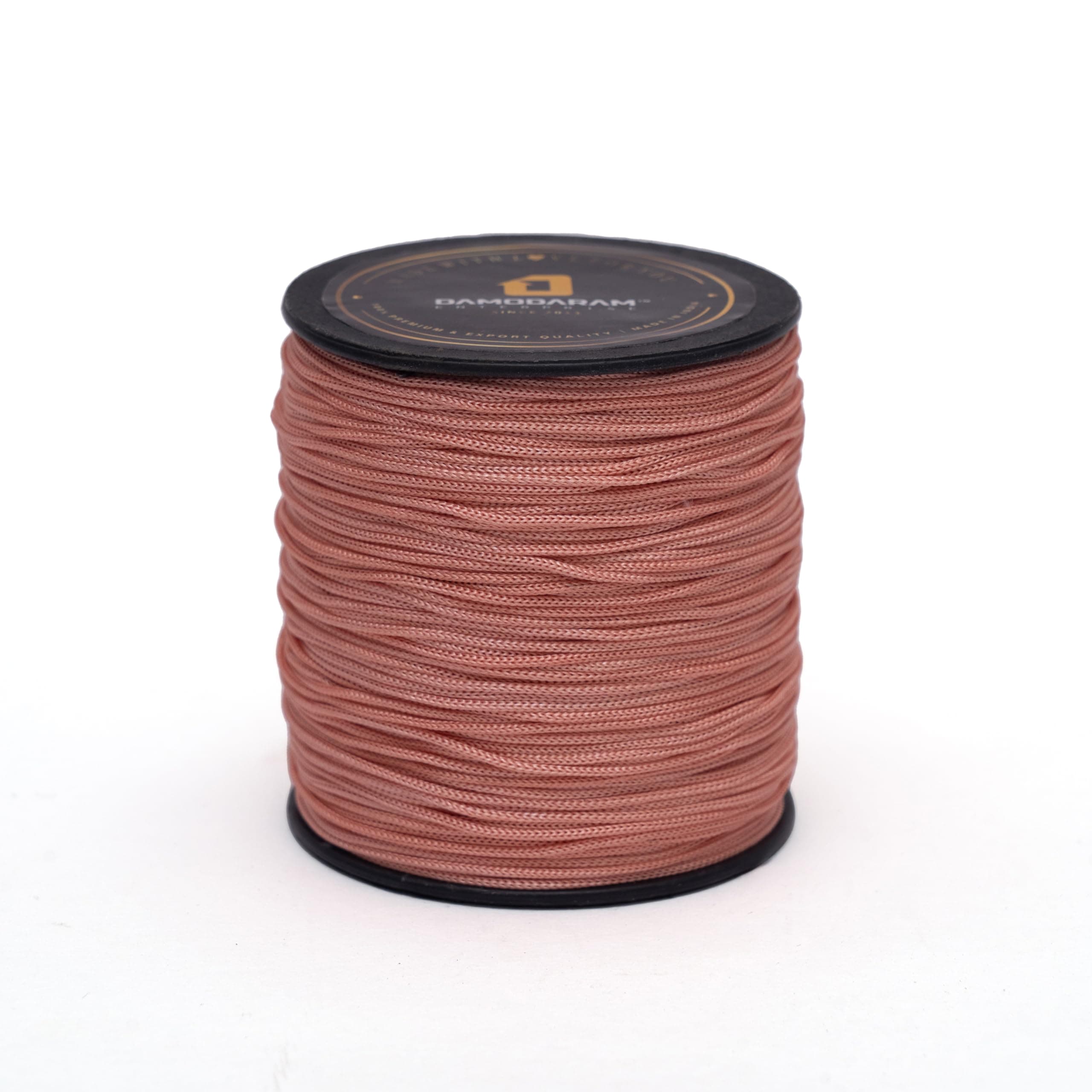 DAMODARAM 2mm Nylon Macrame Thread Cord/Dori for Art Craft & DIY Projects (100 MTR, Peach)