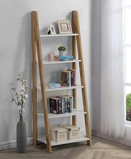 DeckUp Plank Reno Engineered Wood Storage Unit and Book Shelf (Wotan Oak and White)