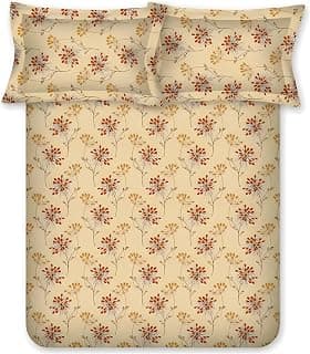 Bombay Dyeing Epigram Collection King Size Bedsheet 120 TC, 100% Pure Cotton Premium Bedsheet with 2 Pillow Covers | 2.74 M X 2.74 M |