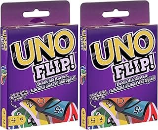 Mattel Games Uno Flip Side Card Game For Adult (Pack Of 2),Multicolor