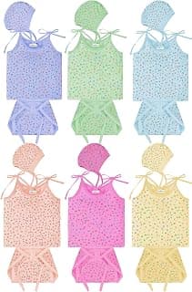 Toddylon Toddylon New Born Baby Clothes Jhabla Set | Baby Dress | Infants Clothing | Shirt | Nappy | Caps | Cotton | wear | Casual | Gift Combo (0-6 Months) - Multicolor