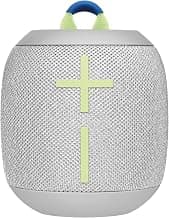 Ultimate Ears WONDERBOOM 3, Small Portable Wireless Bluetooth Speaker, Big Bass 360-Degree Sound for Outdoors, Waterproof, Dustproof IP67, Floatable, 131 ft Range - Joyous Brights Grey