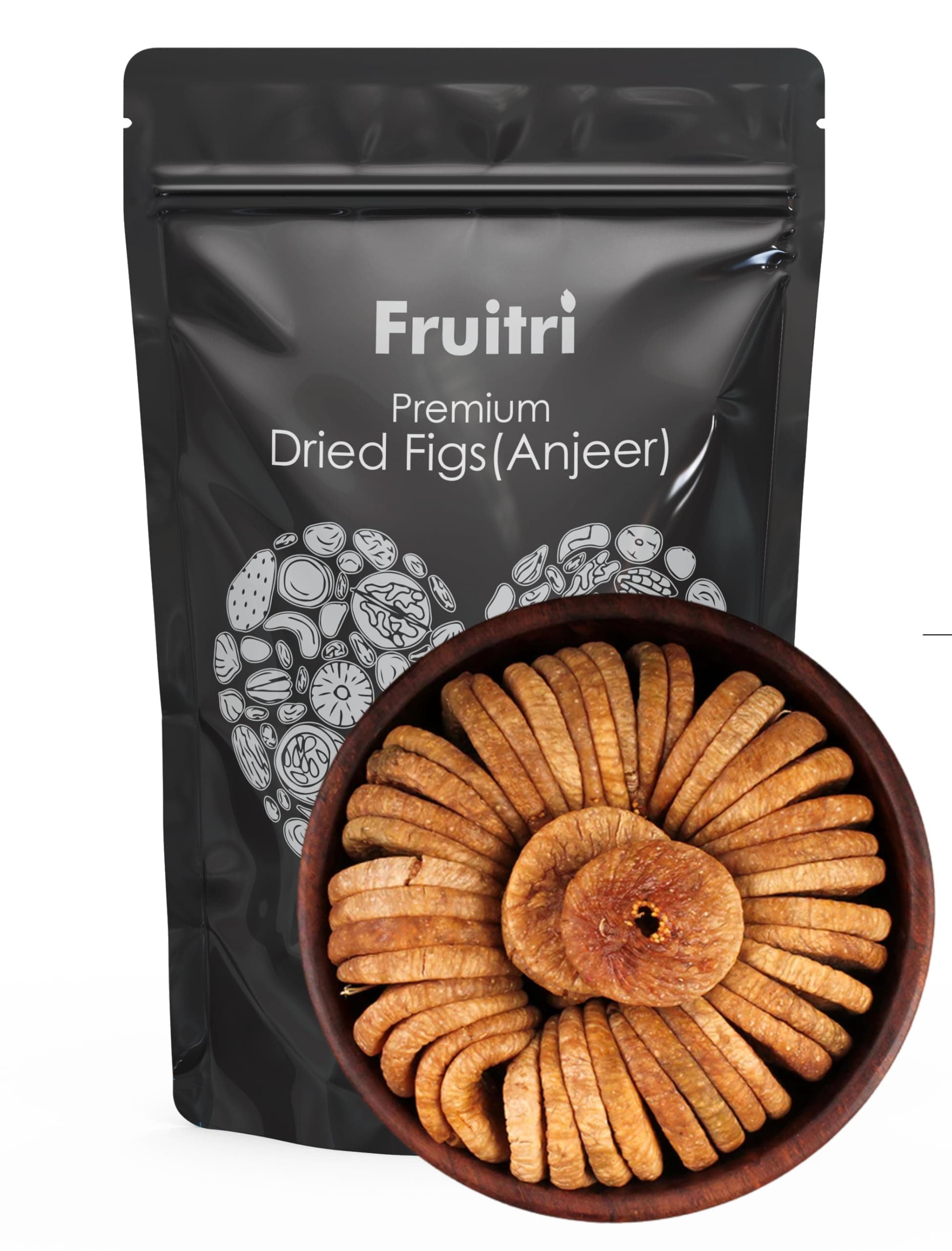Fruitri Premium Afghani Anjeer 1kg | Soft, Juicy and Naturally Dried Figs Dry Fruit | No Added Sugar | Rich Source Of Fiber | Low in Fat | Healthy Snack | Ideal for Festive Gifting