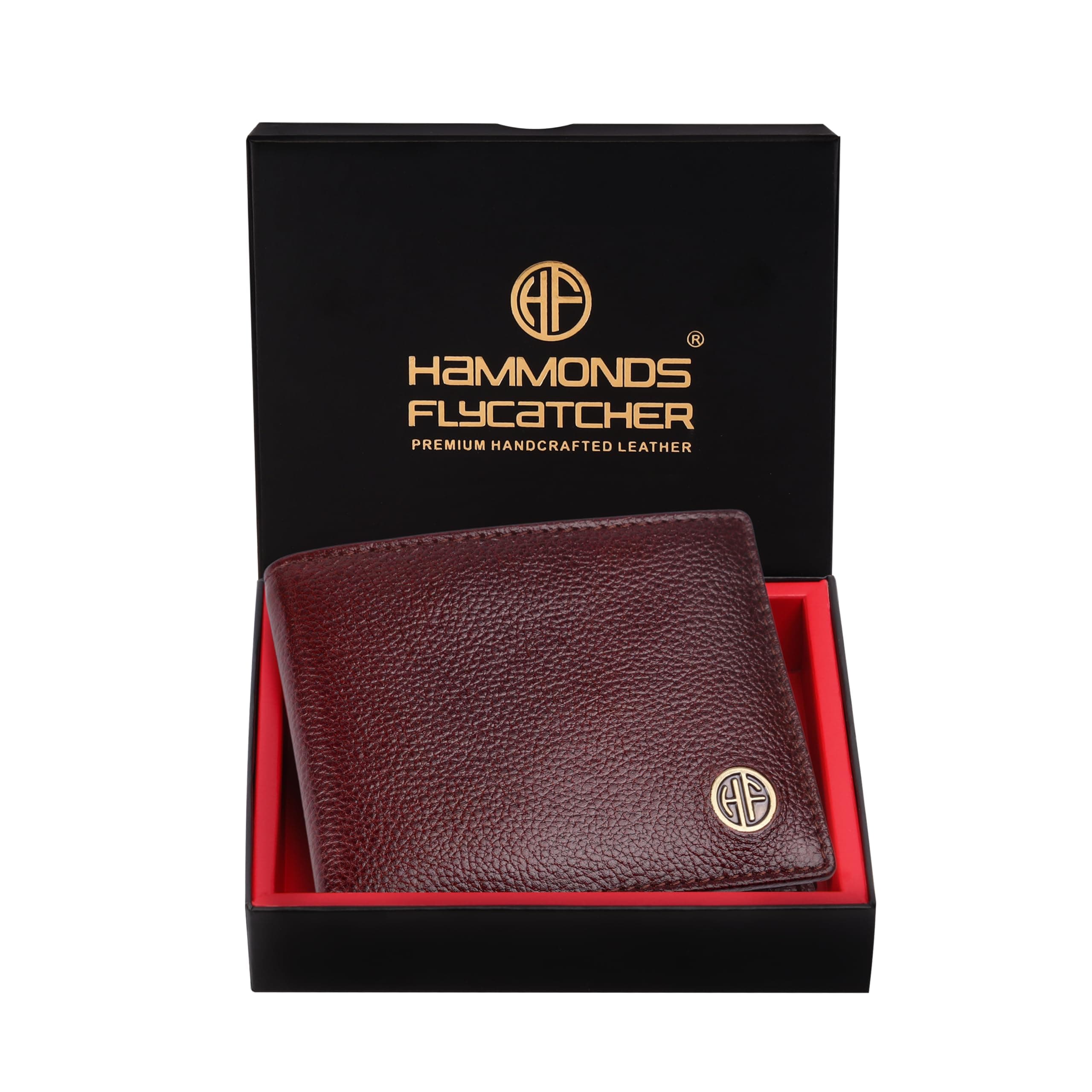 HAMMONDS FLYCATCHER RFID Protected Bi-Fold Wallet for Men Leather Original, Mens Wallet, Leather Wallets for Men, Classic Purse with 4 Card Slots, Coin Pocket, Gift for Mens - Brown