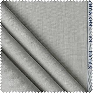 Raymond Fabrics Raymond 100% Cotton Fabric (All Weather Fabric, Unstitched Premium Fabric, Solid, Less Wrinkles) (Grey, 1.7 Meters for Shirt)