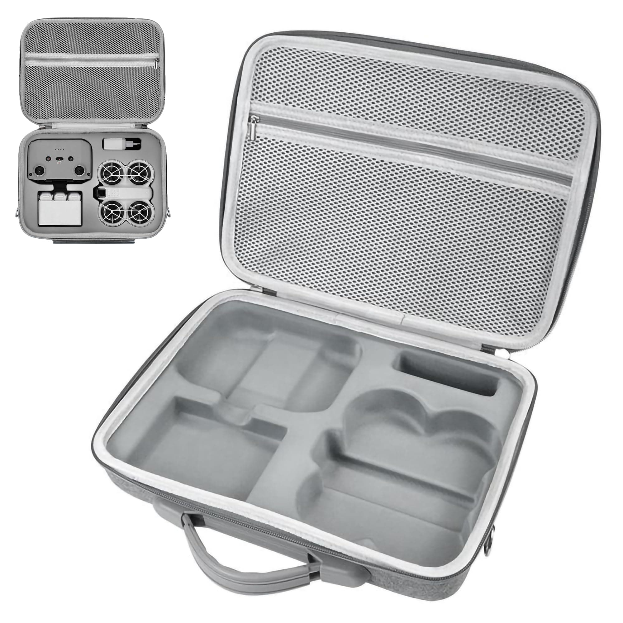 Sounce Hard Shell Carrying Case for Neo Drone – Premium PU Travel Storage Bag Compatible with Neo Drone, RC-N3 Remote Controller, Neo Intelligent Flight Batteries, Grey