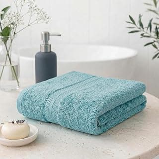 Premium 100% Cotton Towels for Bath Large Size, 475 GSM Full-Wrap Ultra Soft Bath Towel, Skin-Safe Certified, Quick Dry & Highly Absorbent Towel for Men & Women, 150 x 75 cm - Teal