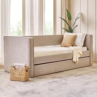 Home Centre Hive | Engineered Wood | Single Beds | Beige | 1 Year Warranty