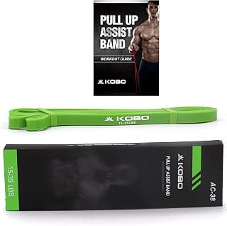 Kobo Power Loop Band/Resistance Band/Rubber Pull Up Assist Bands 41 inch| Powerlifting Bands - for Mobility & Body Stretching, Powerlifting, Resistance Training with Workout Guide Booklet